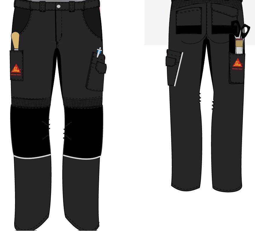 H.Jeansbundhose "worker flex", mit Transfer "sika"